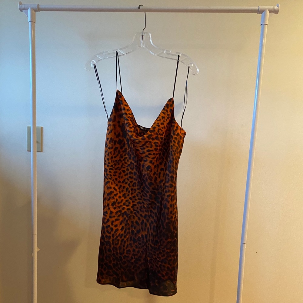 Zara Leopard Mini Dress So Sexy! size small
